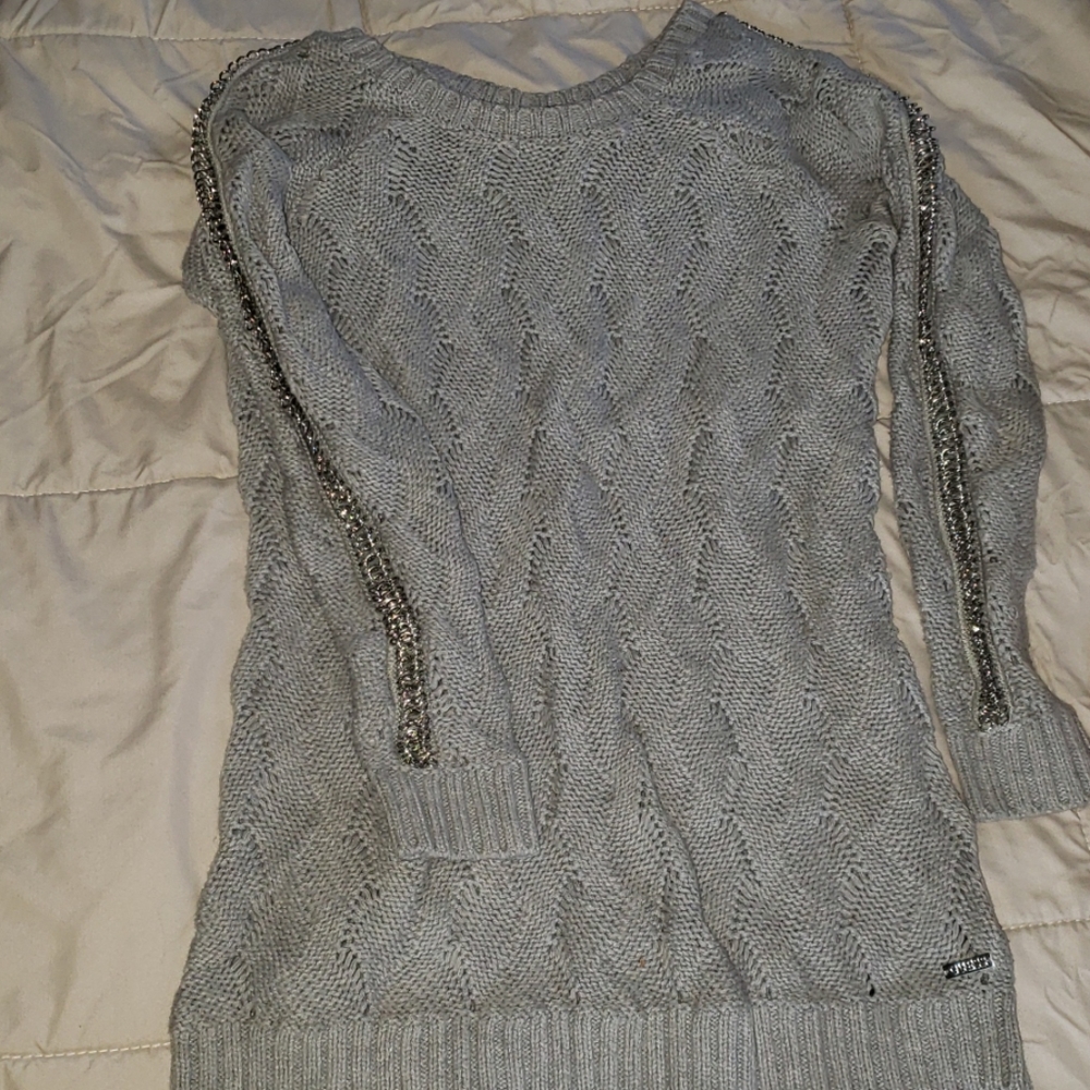 Guess gray chain sweater